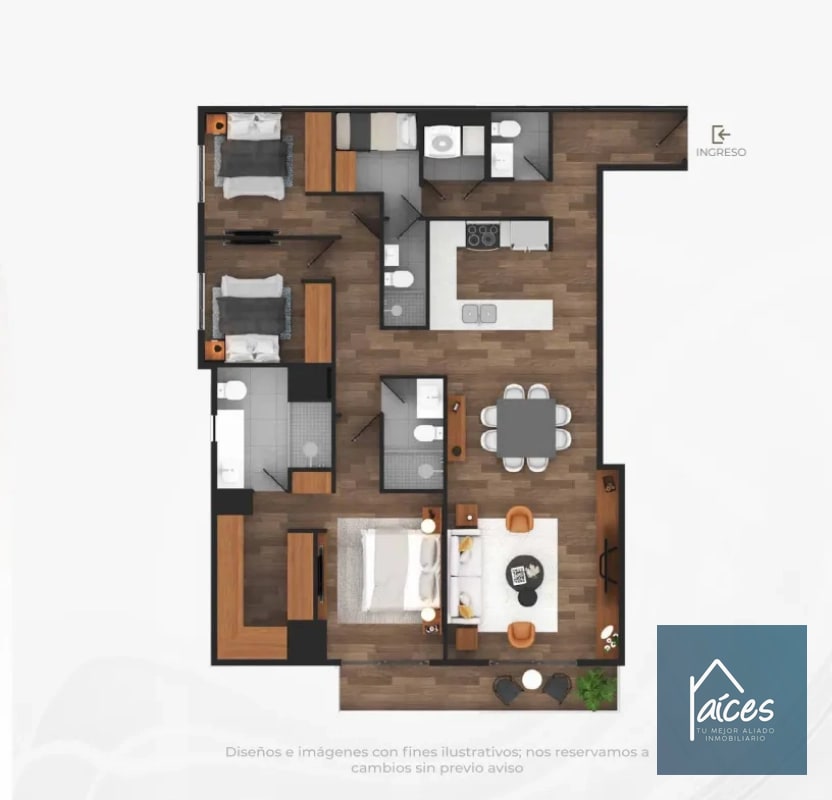 Apartamento en venta Modelo 02 CASALINI LOS ARCOS Zona 10 (D) - 8