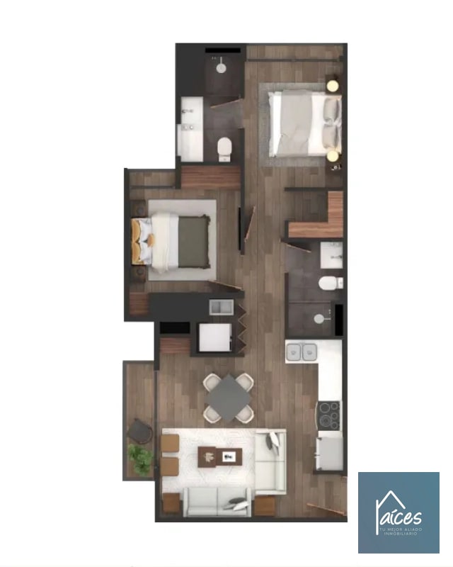 Apartamento en venta Modelo 2 CASA TAURE Zona 10 (D) - 6