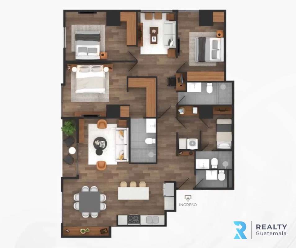 PROYECTO Apartamentos para estrenar Casalini Los Arcos, Zona 10 - 3