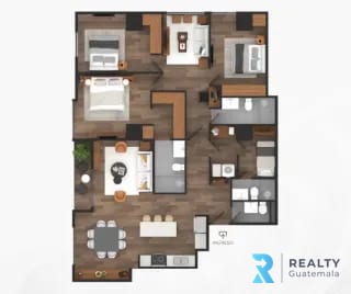 PROYECTO Apartamentos para estrenar Casalini Los Arcos, Zona 10 — Apartamento en Venta en Casalini Los Arcos, Zona 10, Guatemala, Ciudad — miniatura 3 de 14
