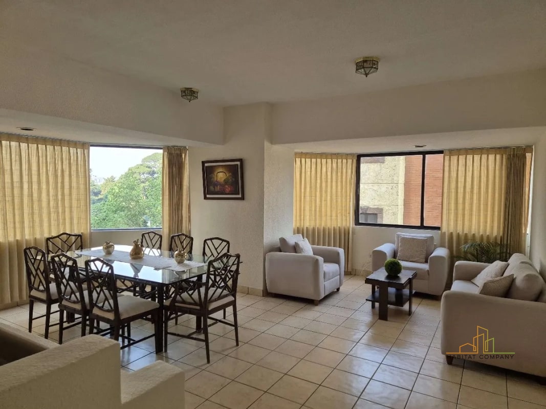 APARTAMENTO AMUEBLADO EN RENTA ZONA 14- CERCANO A LA AVENIDA A LAS AMERICAS- 2dorm/1 parqueo - 4
