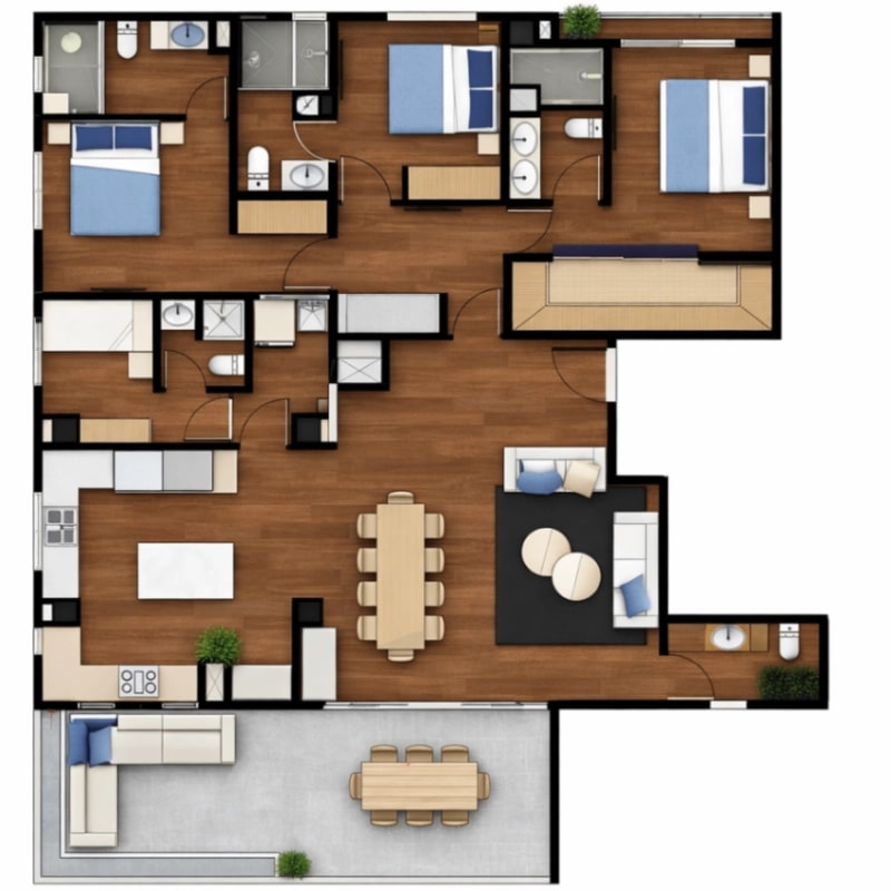 Apartamento con la comodidad de una casa en venta en zona 15 - 8