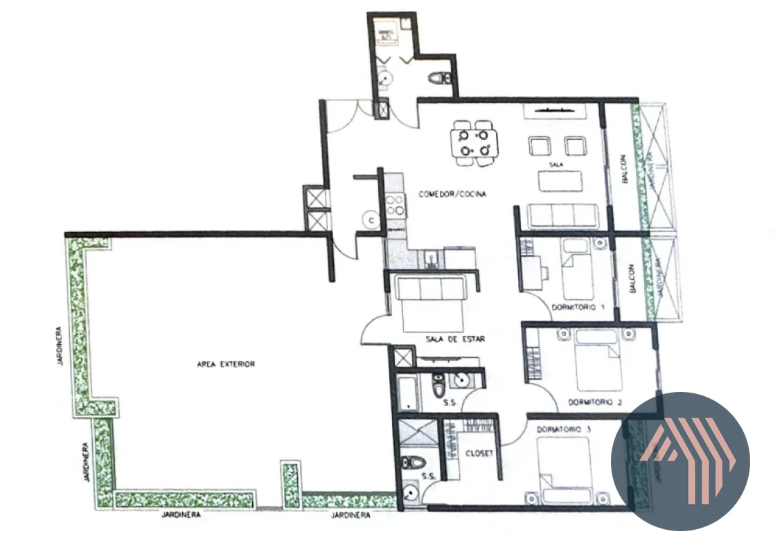 ALQUILER DE AMPLIO PENTHOUSE - ROQUE, ZONA 02 - 2