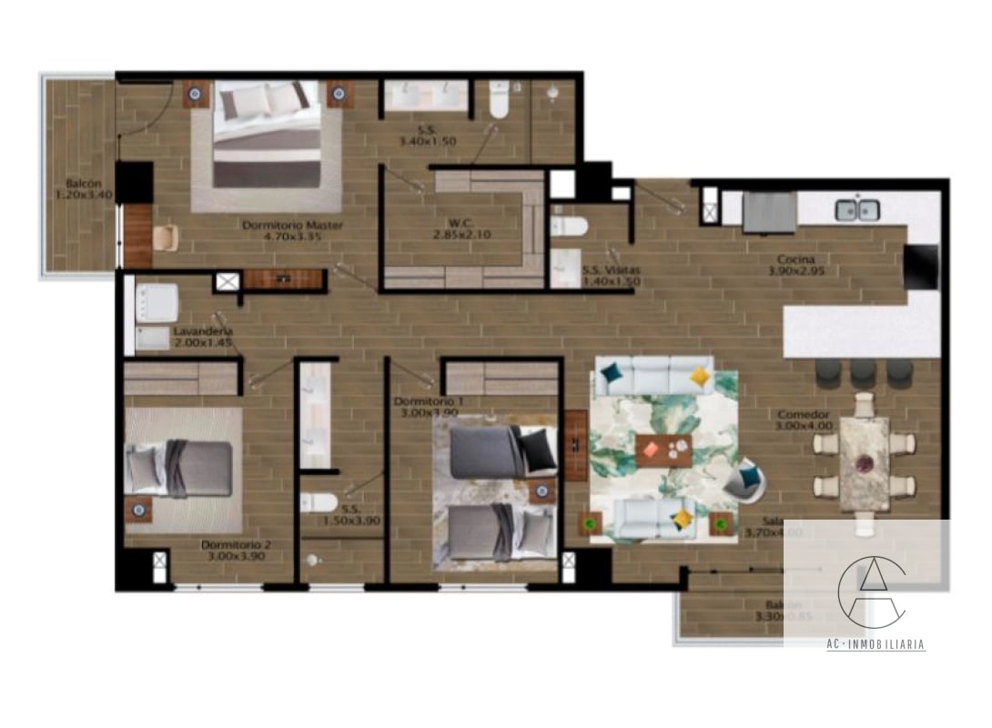 Apartamento en venta en Borghetto, zona 15 Vh1. - 2