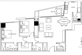 Apto amoblado en renta en SANTA INÉS z14 con A/C — Apartamento en Alquiler en Santa Inés, Zona 14, Guatemala, Ciudad — miniatura 2 de 13