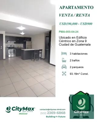 Apartamento en Venta y Renta en Zona 9 Ciudad de Guatemala — Apartamento en Alquiler en Zona 9, Guatemala, Ciudad — miniatura 1 de 16