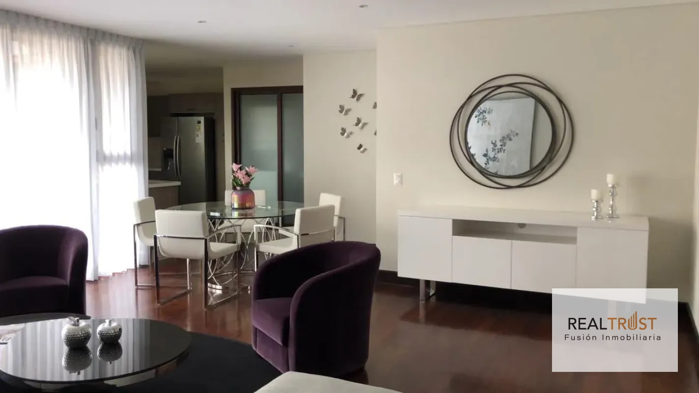 En renta apartamento amueblado en el Edificio Santa Ines: - 1